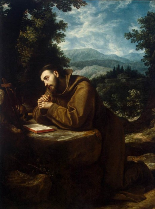 Saint Francis in meditation and contemplation