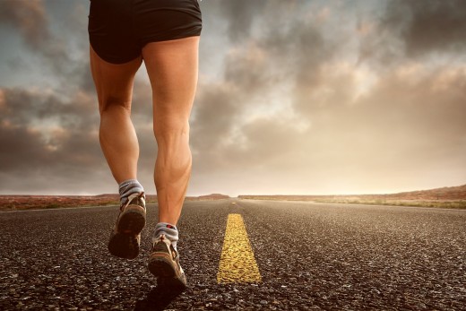 Running in a marathon for a cause.