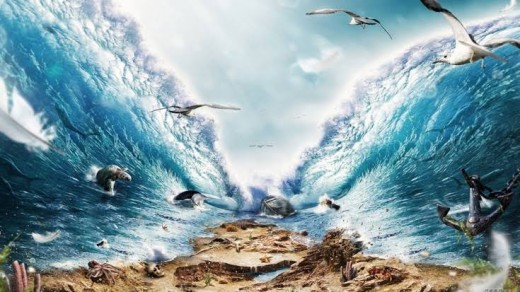 The Red Sea parted