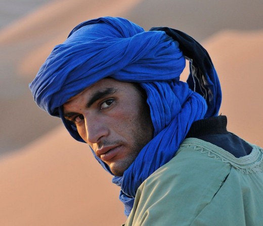 Persian man desert wearing traditional clothes. 