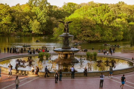Bethesda Fountain in Central Park--for many years a favorite destination!