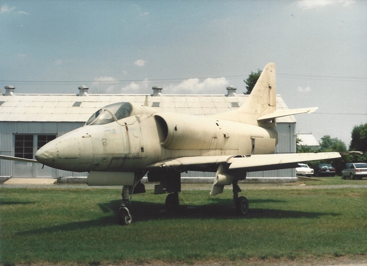 An A-4 Skyhawk, near the Marine Air-Ground museum, Quantico