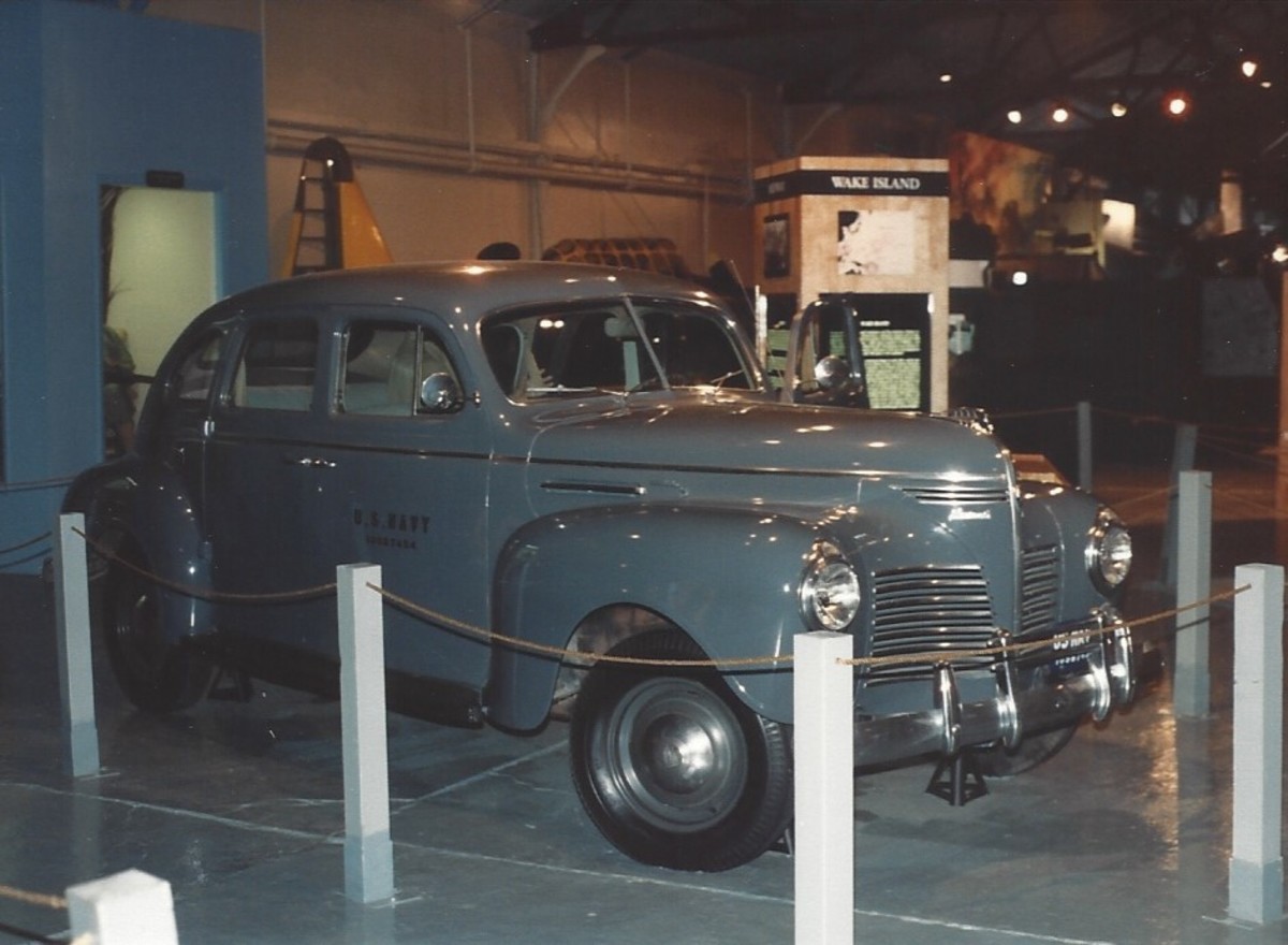 A World War II staff car  at the Marine Air-Ground museum.