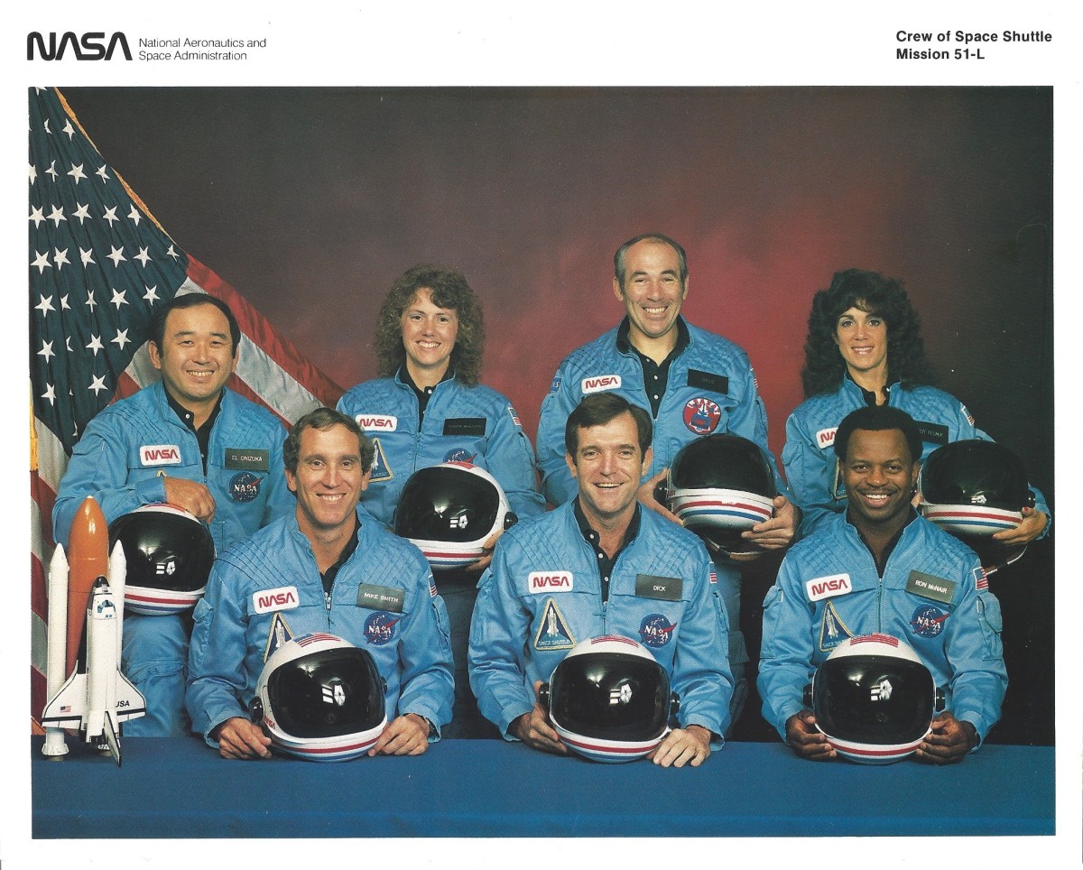 A NASA photograph of the crew of Mission STS-51-L.  NASA gave me this photo in response to a letter on an unrelated matter.