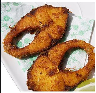 Fried fish in golden brown Fried fish in golden brown