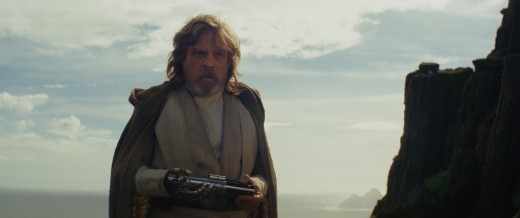 Courtesy of Lucasfilm.  The Last Jedi's portrayal of Luke Skywalker is a stark contrast to his younger self from Return of the Jedi, and is seen in the opening sequence of the film where he tosses the lightsaber away.