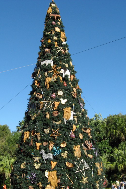 Their holiday trees are massive, but you can recreate one on a smaller scale for your home.  This one was at Animal Kingdom. 