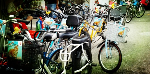 Bicycle Rental At Penang Street Art