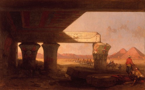 I searched the pyramids of Egypt, only the memory was there  (David Roberts painting)