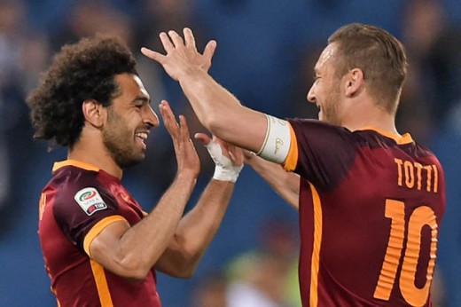 Mo Salah with a player of a whole different level (Mo's description about totti)