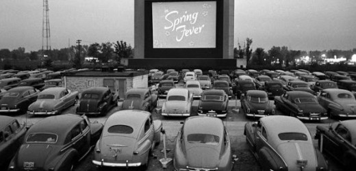 A standard drive-in from the early 1950's, a staple of summer vacations