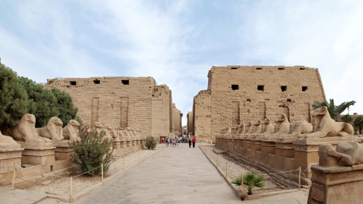 Amun re temple at karnak 