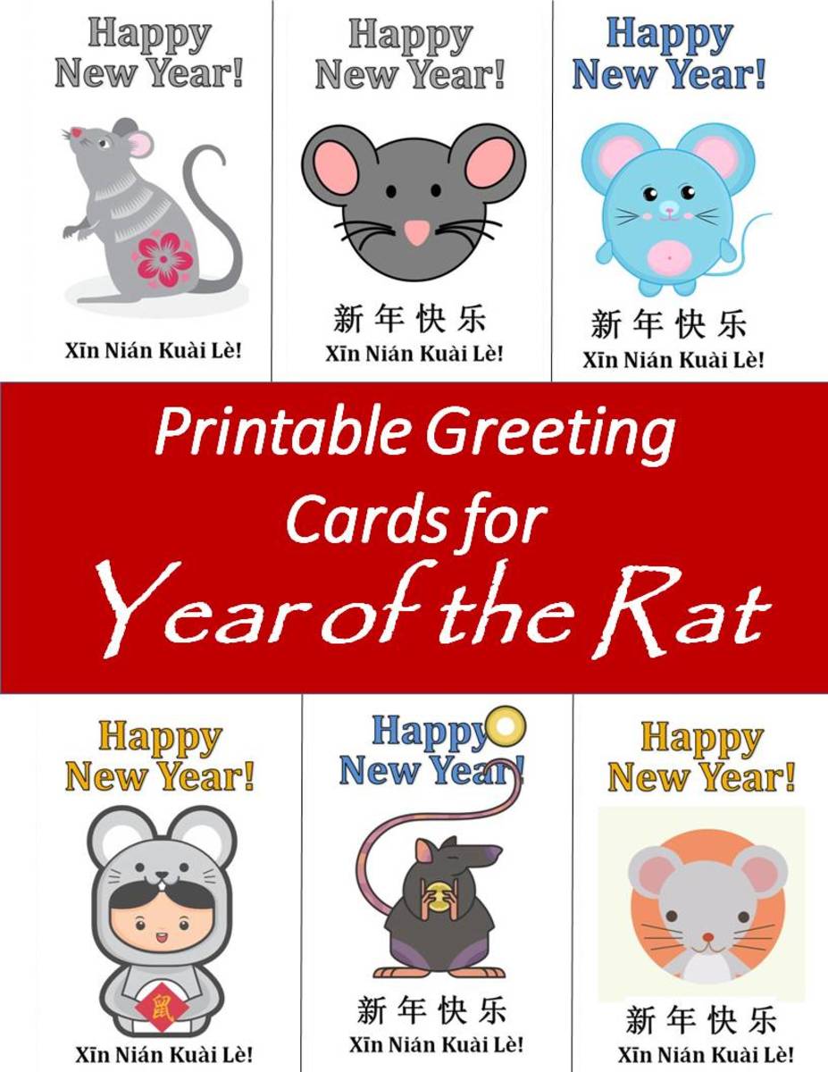 10 Printable Children's Greeting Cards for the Year of the Rat | Holidappy