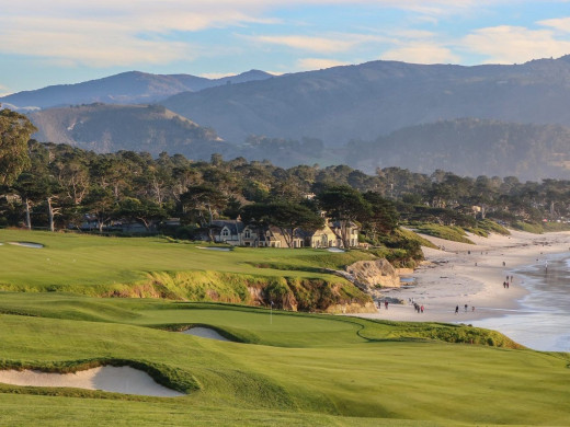 A view of the 9th hole at Pebble Beach. Celebrating its 100th anniversary last summer, the famed golf links has witnessed as much corporate drama in its history as it has golf.