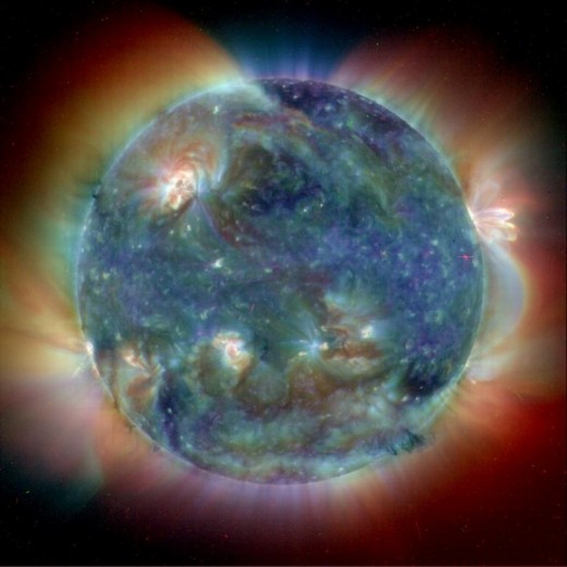 Ultra violet view of the sun.  Image Credit:  SOHO