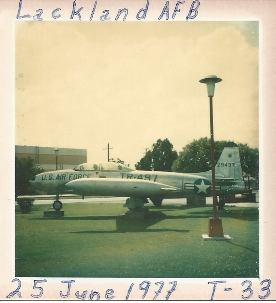 A T-33 at Lackland AFB, TX, 1977.