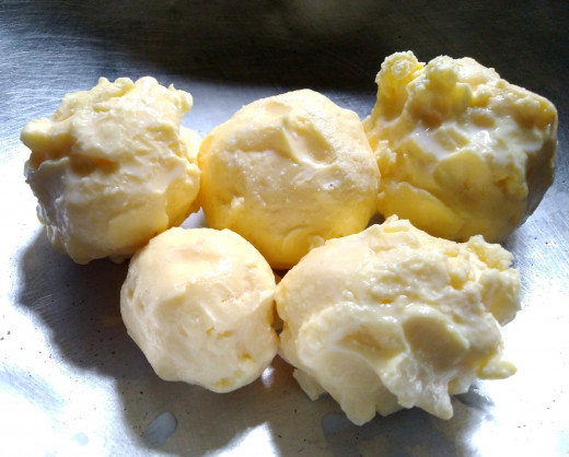 Washed fresh yummy butter ready for use