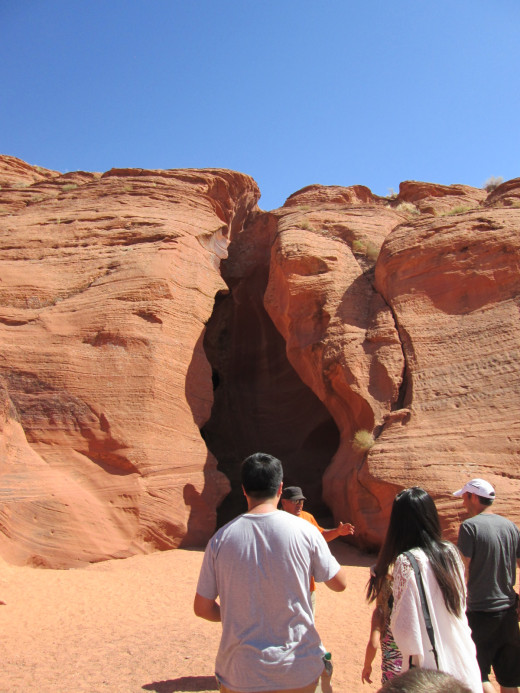 The entrance to Upper Antelope Canyon
