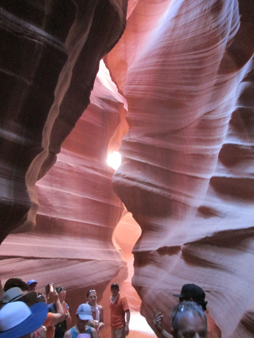 Upper Antelope Canyon showing floor and ceiling