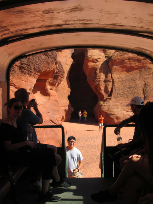 The entrance to Upper Antelope Canyon