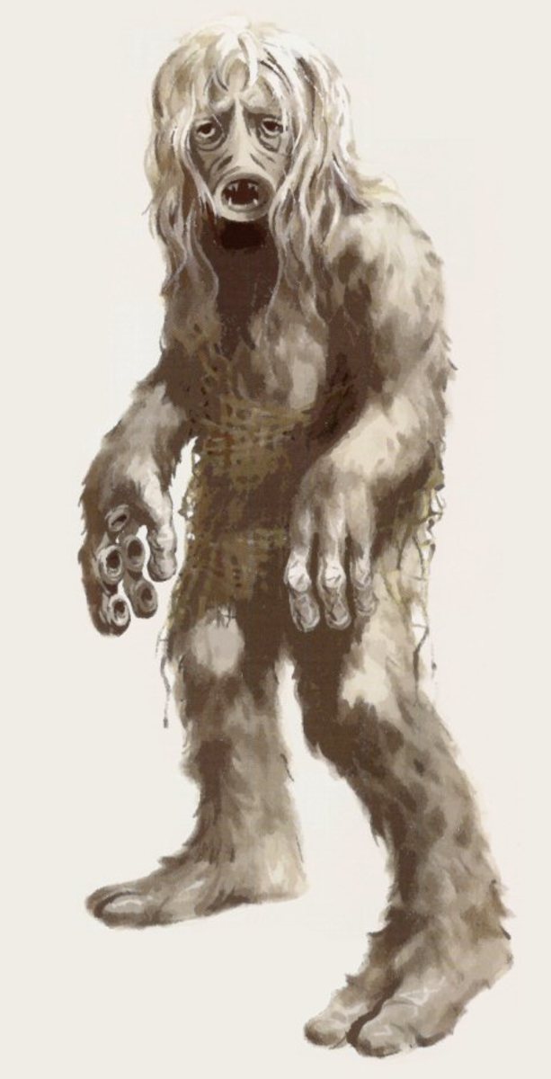 A drawing of the creature in "The Man Trap".