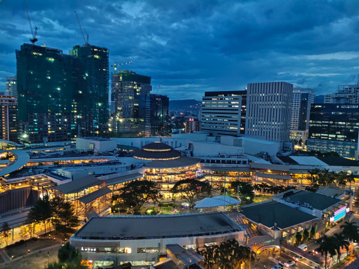 Night time with Ayala Center Cebu  in the foreground