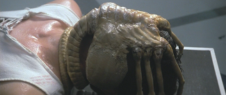 The "Facehugger", implants an embryo into an organism.  The organism kills the host at birth, then it a menace to anyone it comes across.   