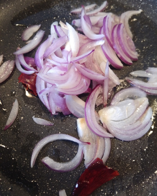 To this add sliced onion.