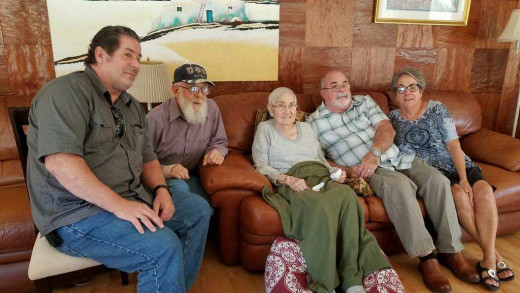 My elderly Aunt and some cousins..