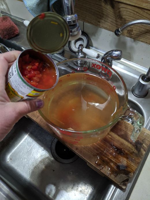 Put tomatoes in water