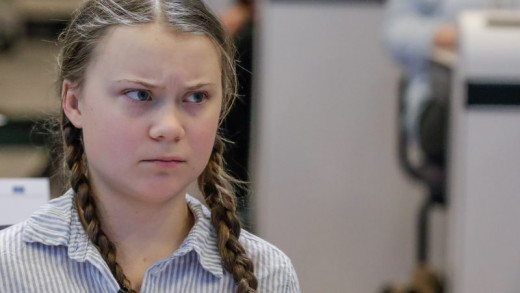 Sixteen year-old Swedish climate activist Greta Thunberg attends an EU event in Brussels, Belgium, 21 February 2019. On 21 February, Thunberg will join more than 10,000 students to walk for the climate in Brussels.