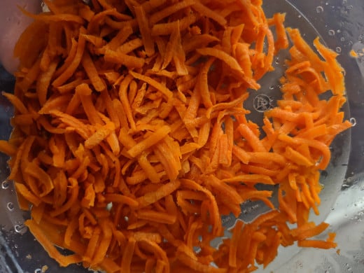 My carrots were frozen, so I microwaved them briefly