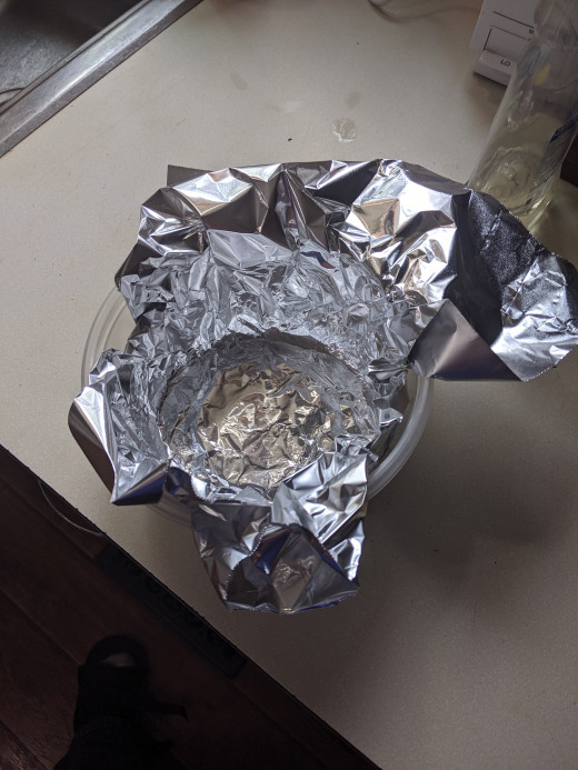 Foil in bowl
