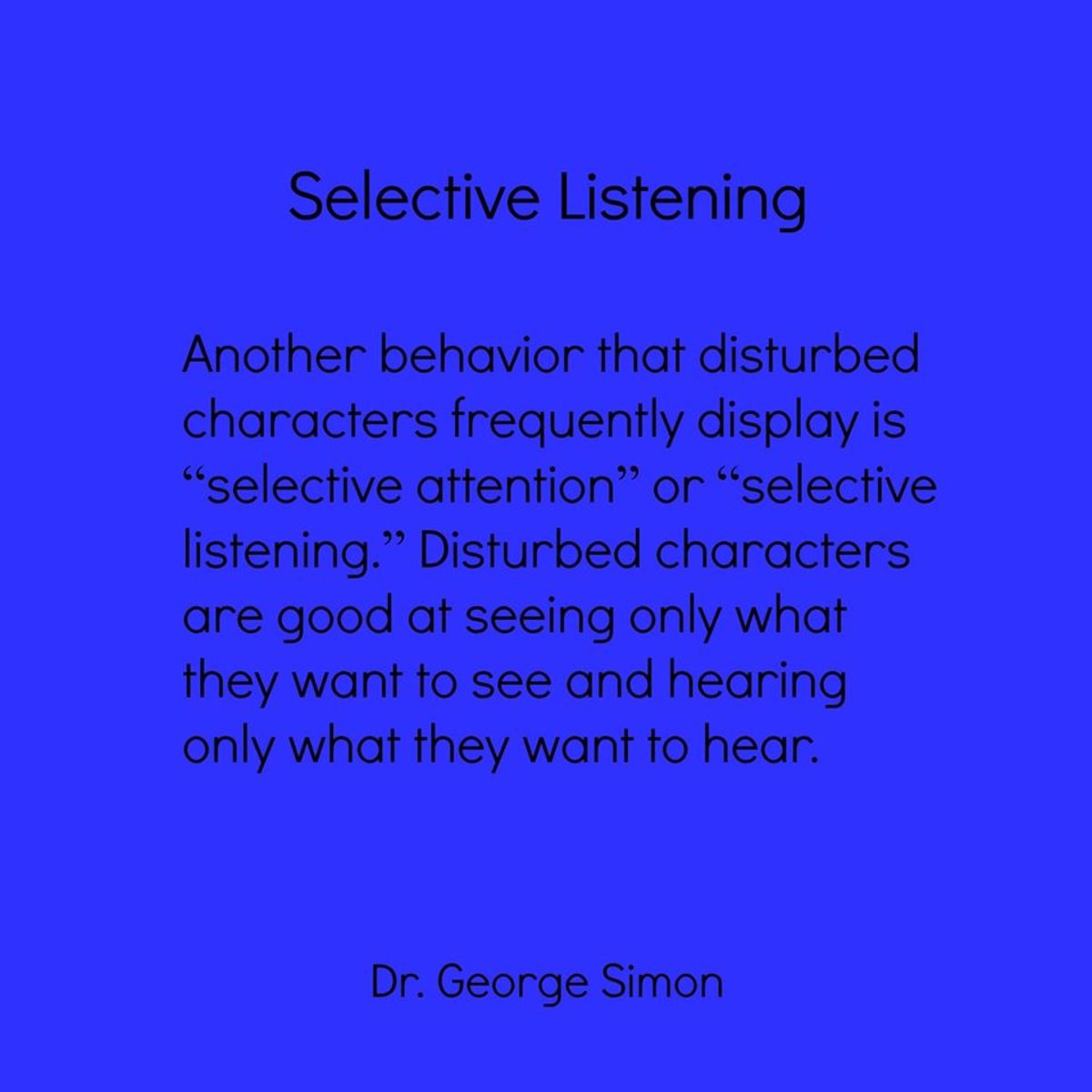 Selective listening 