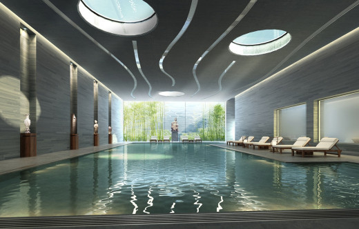 An interior pool