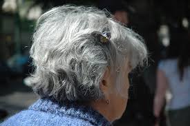 woman with grey hair