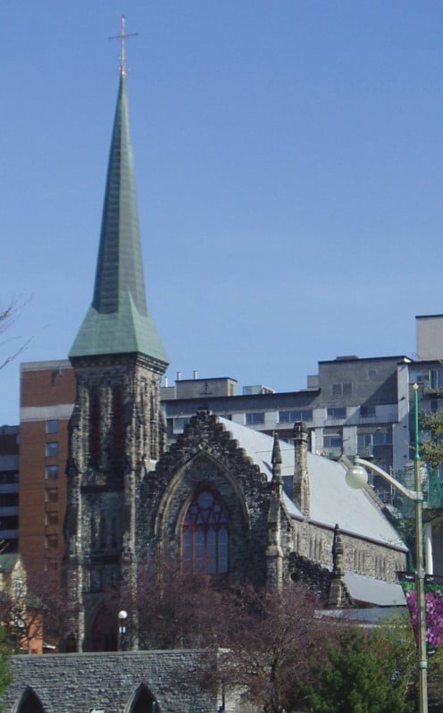  Christ Church Anglican Cathedral in Ottawa at the end of Sparks Street