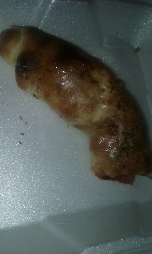 This stromboli from Homeslice Pizza Restaurant was filled with a generous amount of delicious and satisfying meat and cheese.