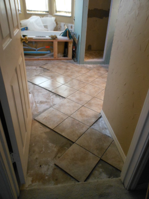 Starting your tile layout is an important first step. 