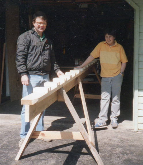 Me and son, Scott after building the Strongback