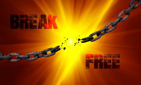 This photo symbolizes the name of the band Chainbreaker. 