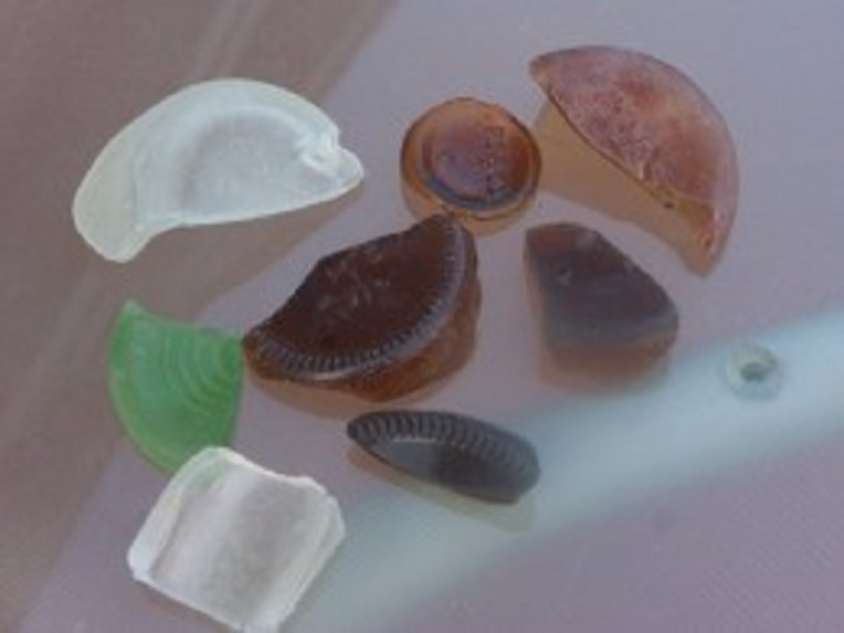 Sea glass bottoms