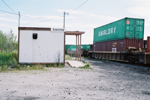 Train Station in Armstrong, Ontario. It may look like a joke but this is an actual train station in Canada, Ontario. I would have never thought a place like this existed until I got there. People actually live in Armstrong, not many but nonetheless. 