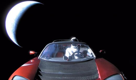 Elon Musk's Tesla in Space