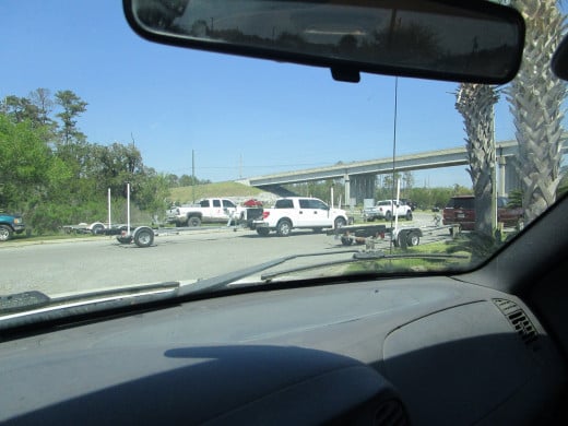 The parking lot at the Skidaway Island Boat Ramp was overflowing despite orders to stay at home
