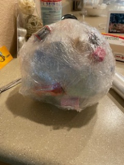 Saran Wrap Ball Surprise With a Twist
