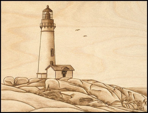 Lighthouse Scene, perfect peace