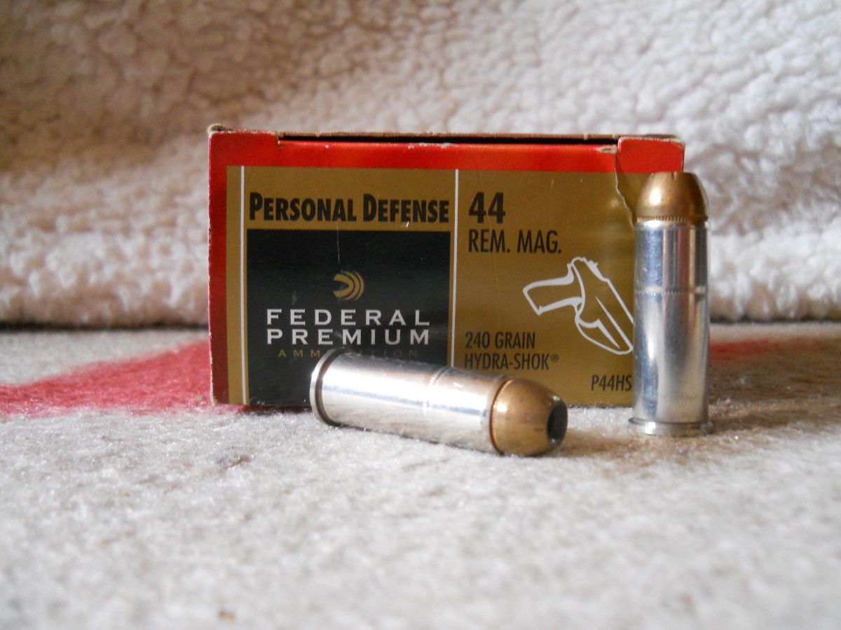 Federal 240 grain Hydra Shok. A good self-defense load for the .44 Magnum.