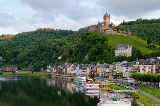 A river view of Gangelt, Germany.