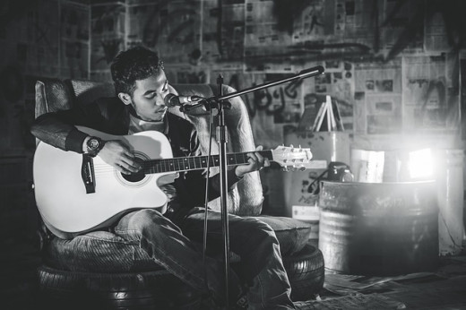 Guitar Man in Isolation
